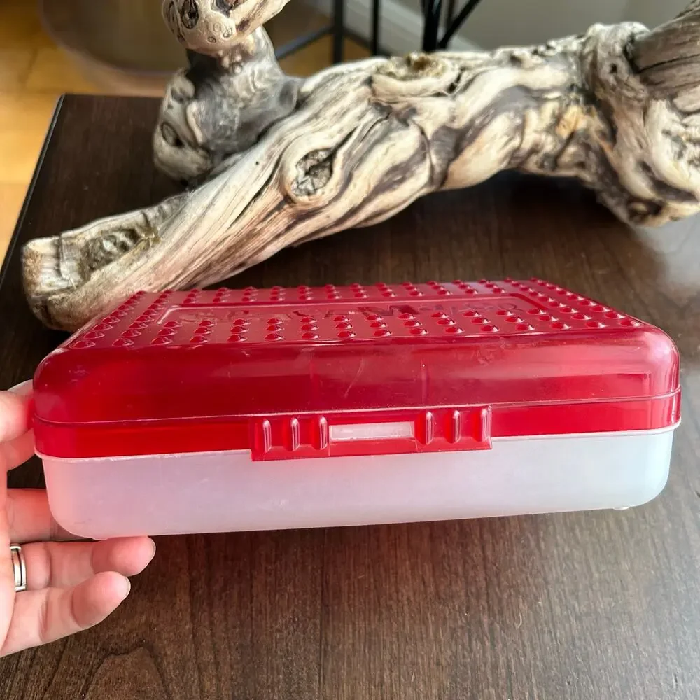 Vintage red spacemaker pencil box